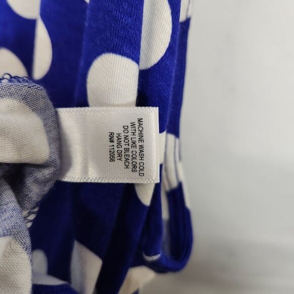 Shiela Rose Polka Dot‎ Scoop Neck Tank in Blue and WHite - Size 2X - Picture 8 of 8